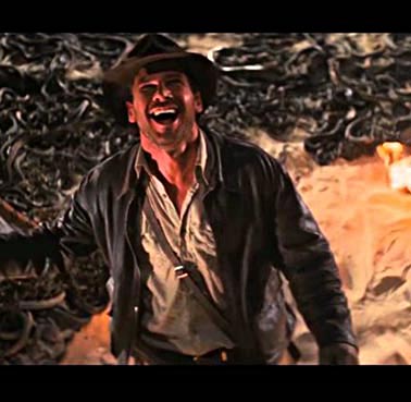 Indiana Jones with snakes